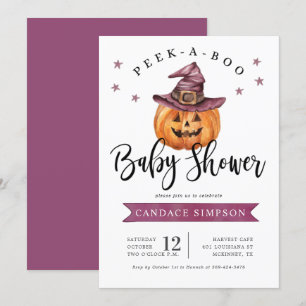 Invitation Jeter un oeil au Baby shower d'Halloween