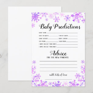 Invitation Jeu Baby shower - Prédictions et conseils
