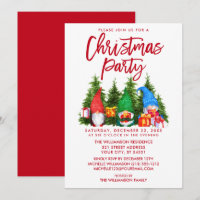 Jeu d'aquarelle de pinceau rouge Gnomes Noël