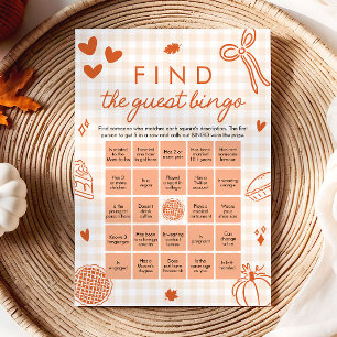 Invitation Jeu de Baby Shower : Bingo pour Trouver l'Invité a