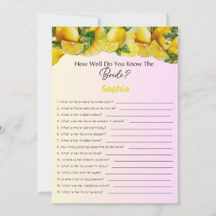 Invitation Jeu de Baby Shower Combien Connaissez-Vous la Mari