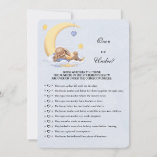 Invitation Jeu de Baby shower de lapin plus ou moins?