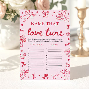 Invitation Jeu de Baby Shower 'Nommez cette chanson d'amour'