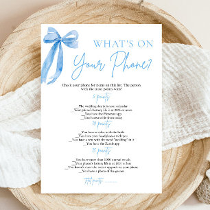 Invitation Jeu de Baby Shower 'Quel est le contenu de votre t