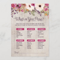 Jeu de Baby shower rustique Qu'y a-t-il dans votre