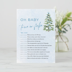 Invitation Jeu de Baby Shower : Vérité ou Faussé sur Bébé pou