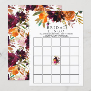 Invitation Jeu de bingo de l'automne en Bourgogne et en Orang