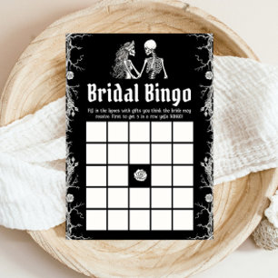 Invitation Jeu de bingo de mariage gothique Halloween