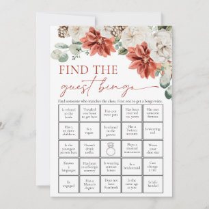 Invitation Jeu de Bingo de Recherche de l'Invité pour Mariage