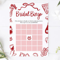 Jeu de Bingo pour Baby Shower "Amore" Dessiné à la