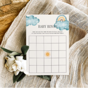 Invitation Jeu de bingo pour Baby Shower Voici venir le fils