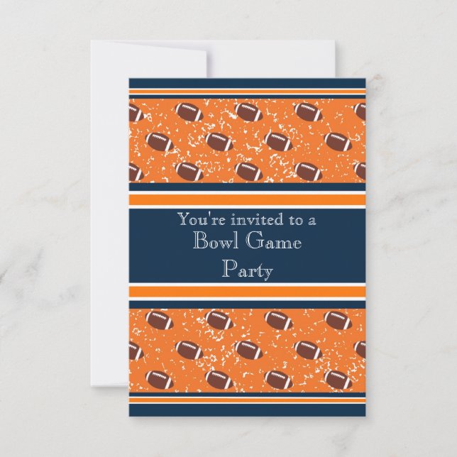 Invitation Jeu de championnat d'Orange et de Navy (Devant)