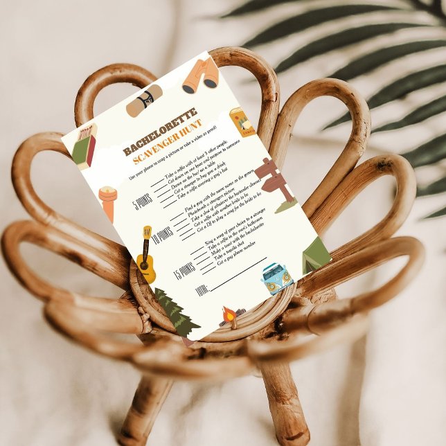 Invitation Jeu de chasse au trésor pour enterrement de vie de (Créateur téléchargé)