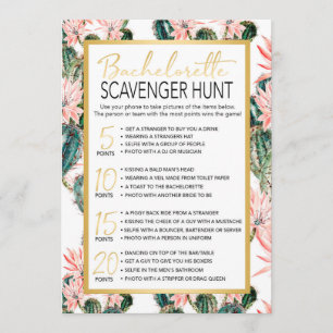 Invitation Jeu de chasse au trésor pour enterrement de vie de