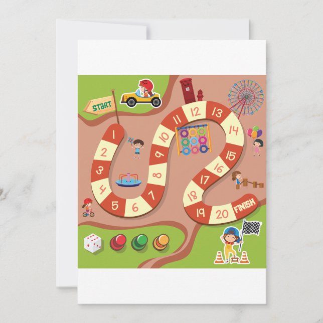 Invitation Jeu de course (Devant)