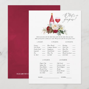 Invitation Jeu de dégustation de vin floral de Bourgogne pour