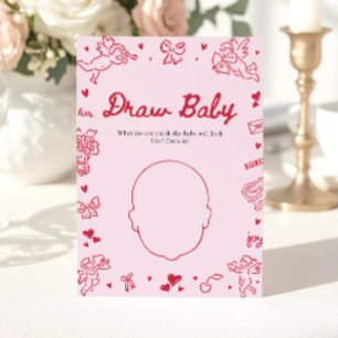 Invitation Jeu de dessin de bébé pour baby shower de la Saint