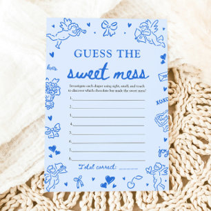 Invitation Jeu de devinette de bébé douche « Le doux désordre