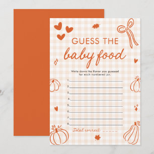 Invitation Jeu de devinette de nourriture pour bébé à la baby