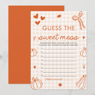 Invitation Jeu de devinette du doux désordre pour Baby Shower