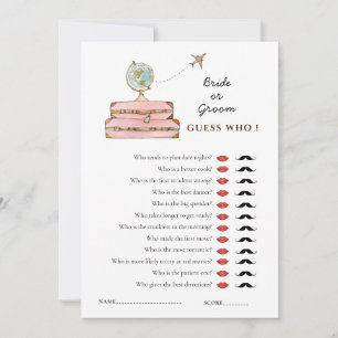 Invitation Jeu de douche « Voyage de Mademoiselle à Madame 'D