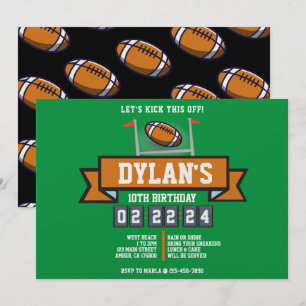 Invitation JEU DE FOOTBALL Sports Anniversaire de enfant Part