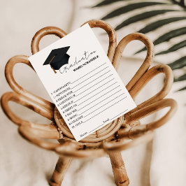 Invitation Jeu de graduation de mot simple