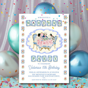 Invitation Jeu de Mahjong pour l'anniversaire du chien