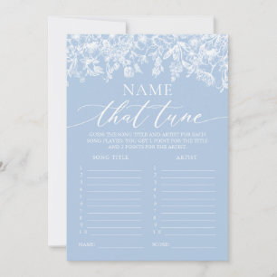 Invitation Jeu de mariage Dusty Blue Name That Tune