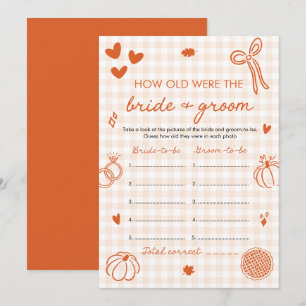 Invitation Jeu de mariage Orange Fall Quel âge avaient les ma