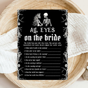 Invitation Jeu de mariage squelette d'Halloween toutes les ye