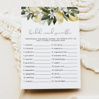 Jeu de mots mêlés pour Baby Shower au thème de dah