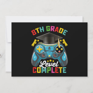 Invitation Jeu de niveau 8e année de fin d'études Gamer