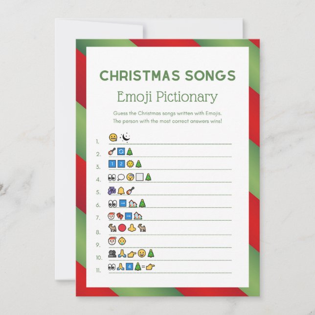 Invitation Jeu de Noël - Non modifiable - (Devant)