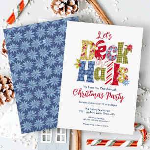 Invitation Jeu de Noël Patchwork Deck the Halls