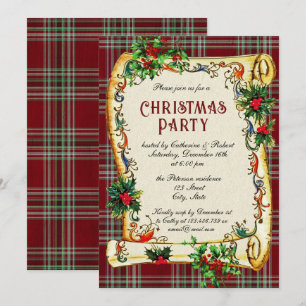 Invitation Jeu de Noël traditionnel Plaid