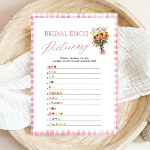 Invitation Jeu de Pictionary d'Emoji de Réception de Mariage