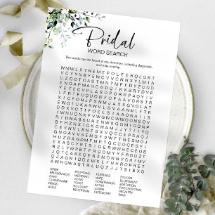 Invitation Jeu de recherche de mots pour enterrement de vie d