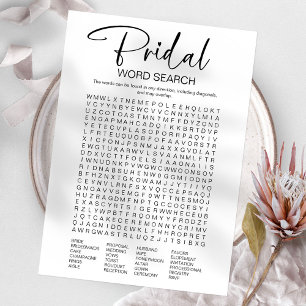 Invitation Jeu de recherche de mots pour enterrement de vie d