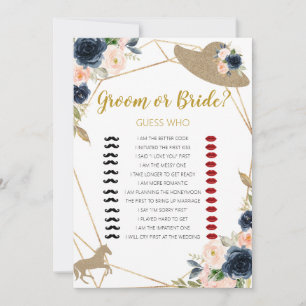 Invitation Jeu de salle de bain de mariage ou de mariée Cours