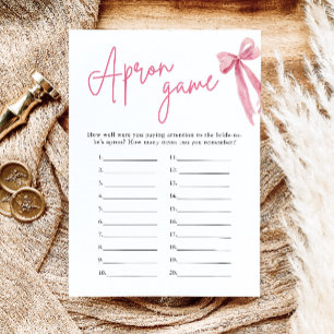 Invitation Jeu de tablier de douche de mariage élégant rose p