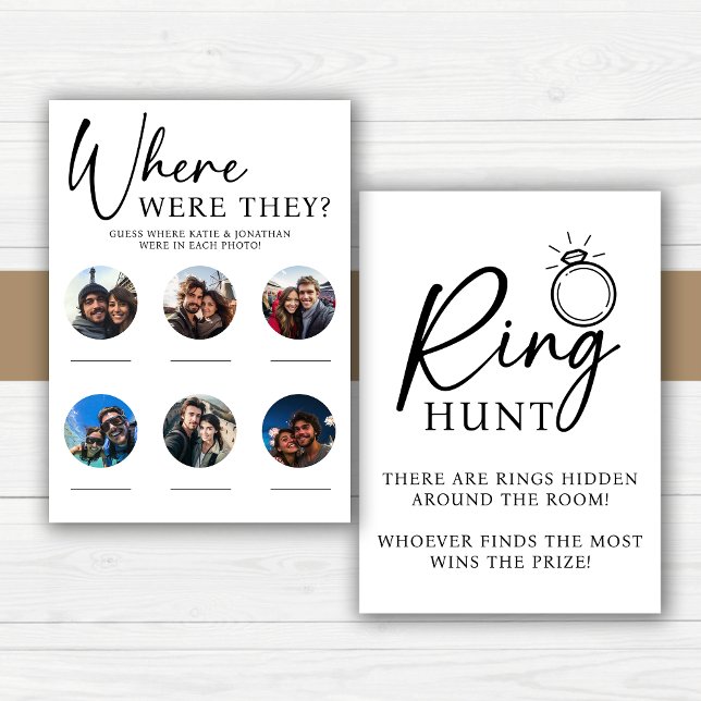 Invitation Jeu Fête des mariées | Ring Hunt | Jeu photo (Bridal Shower Games)