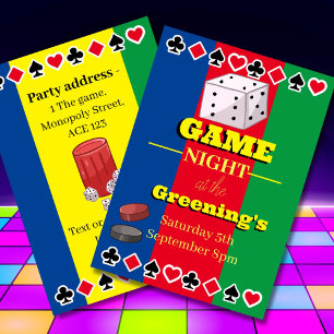 Invitation Jeu Night Party Casino Poker Jeux de famille