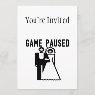 Invitation Jeu Pause Mariée & Salle