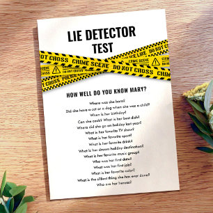 Invitation Jeu-questionnaire de parti Police Party avec bande