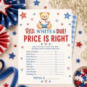 Invitation Jeu Red White & Due Price Is Right