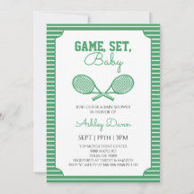 Jeu Set Bébé Rayures Vertes Golf Fête Prénatale
