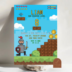 Invitation Jeu vidéo Arcade Niveau haut Anniversaire