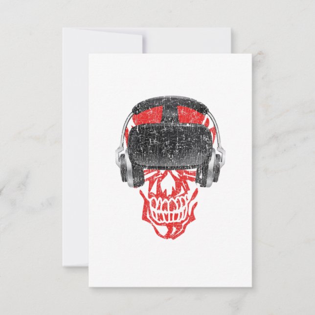 Invitation Jeu vidéo du casque Vr Gamer - Réalité virtuelle (Devant)