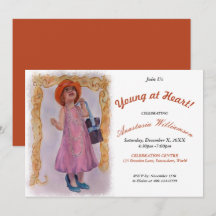 JEUNE DE COEUR À TOUT ÂGE  CARTON D'INVITATION À L